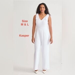 Kasper V-Neck Bow-Strap Jumpsuit, Regular